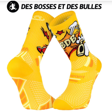 BV sport Socquette trail ultra.2 collector "DBDB" pop jaune/orange