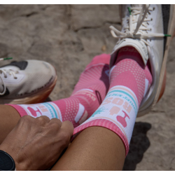 Bv sport Soquette trail ultra.2 collector "nutri" rosé